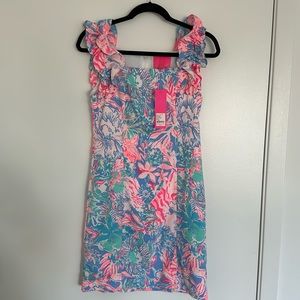Baby pink and blue pattern dress from Lilly Pulitzer, brand new, never worn